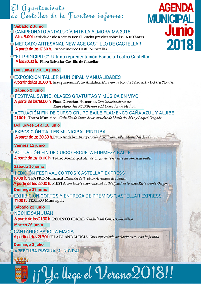 Agenda Municipal Junio 2018 Ayuntamiento Castellar de la Frontera