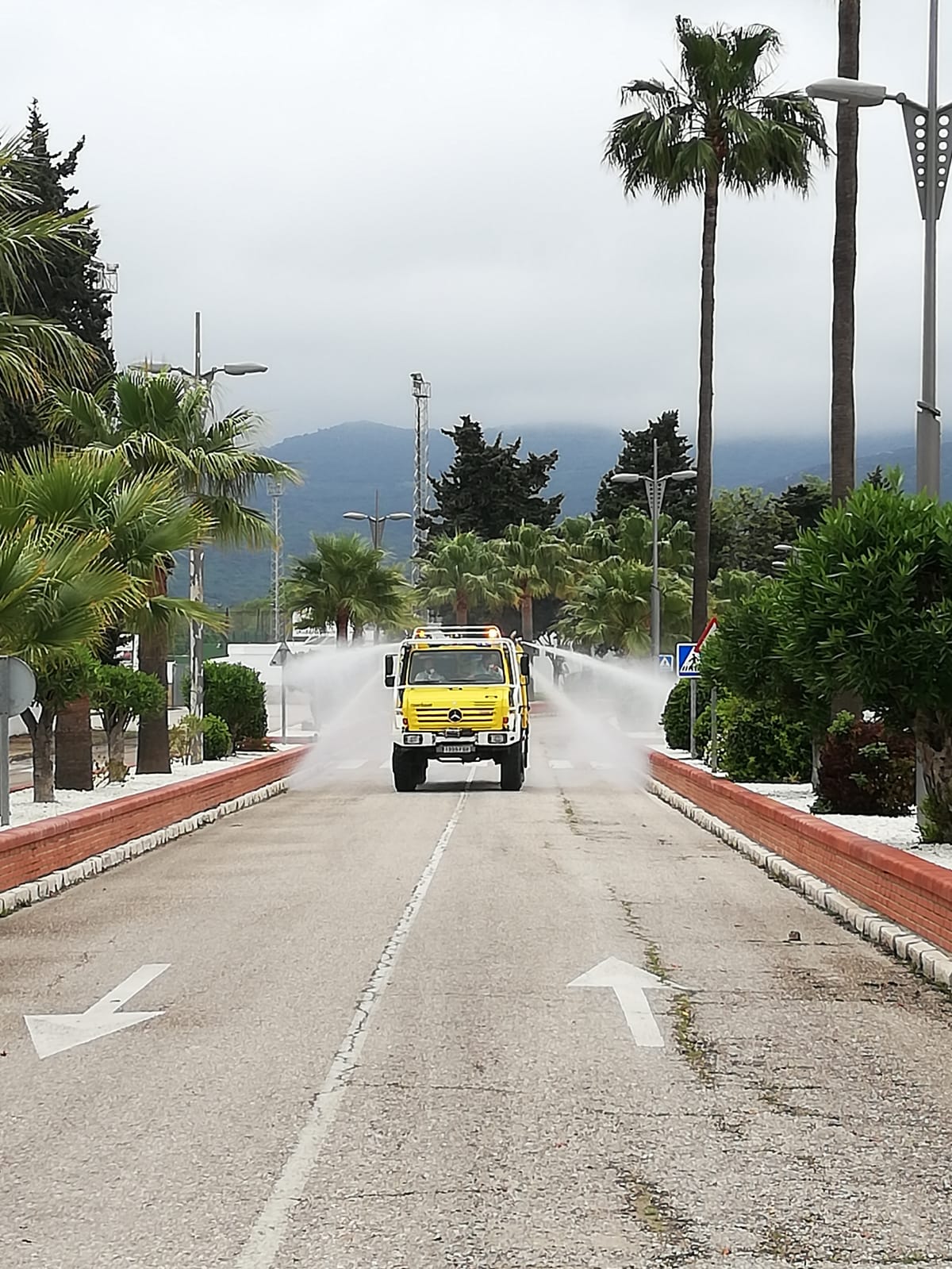 16 Abril 2020 La Almoraima SA Desinfecta HOY Las Calles De Castellar De La Frontera 8