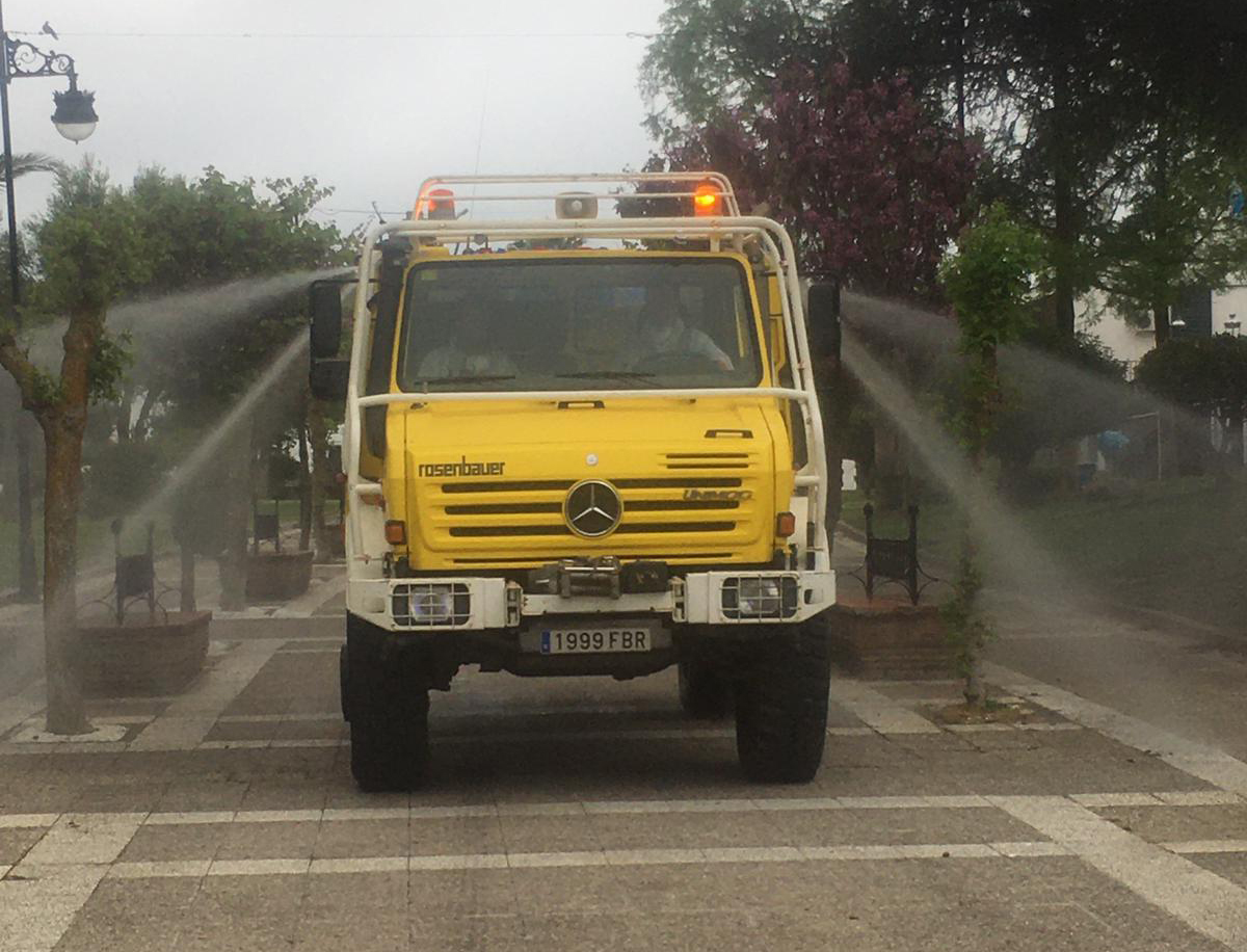 16 Abril 2020 Portada Web Almoraima SA Desinfecta Las Calles De Castellar De La Frontera